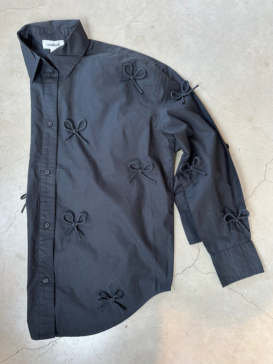 Sljoa Bow Shirt Ls Black