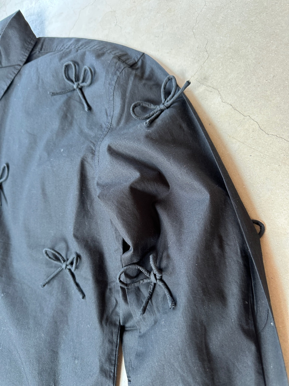 Sljoa Bow Shirt Ls Black