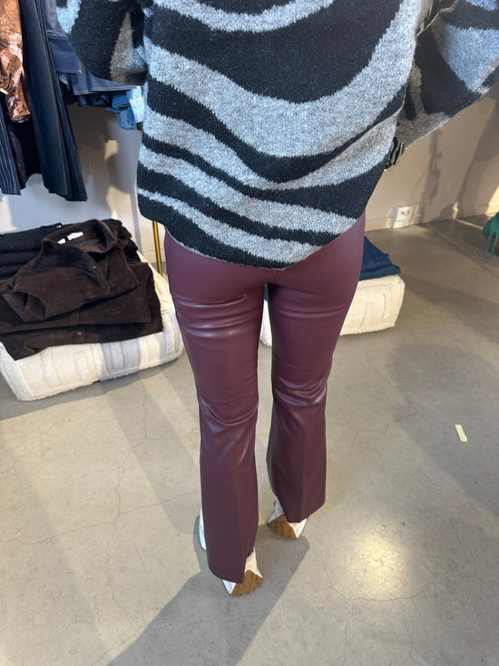 Slkaylee Pu Kickflare Pants Winetasting