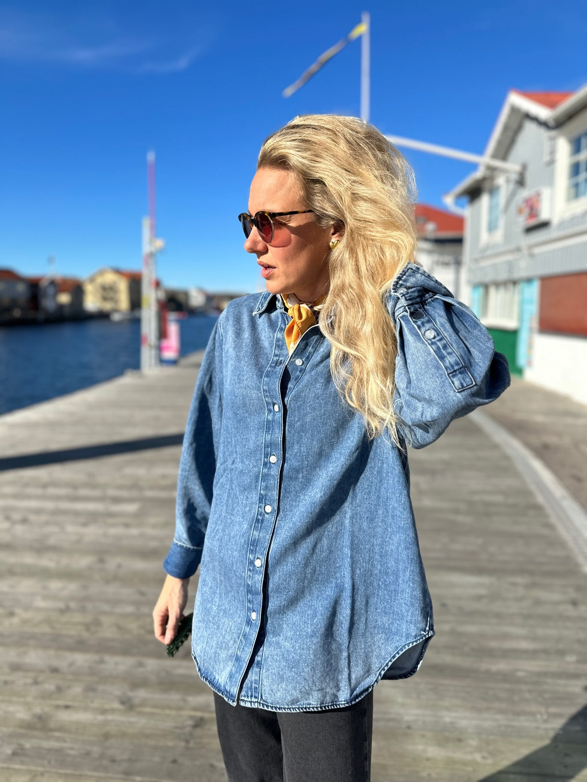 Srkeira Shirt  Dark Blue Denim