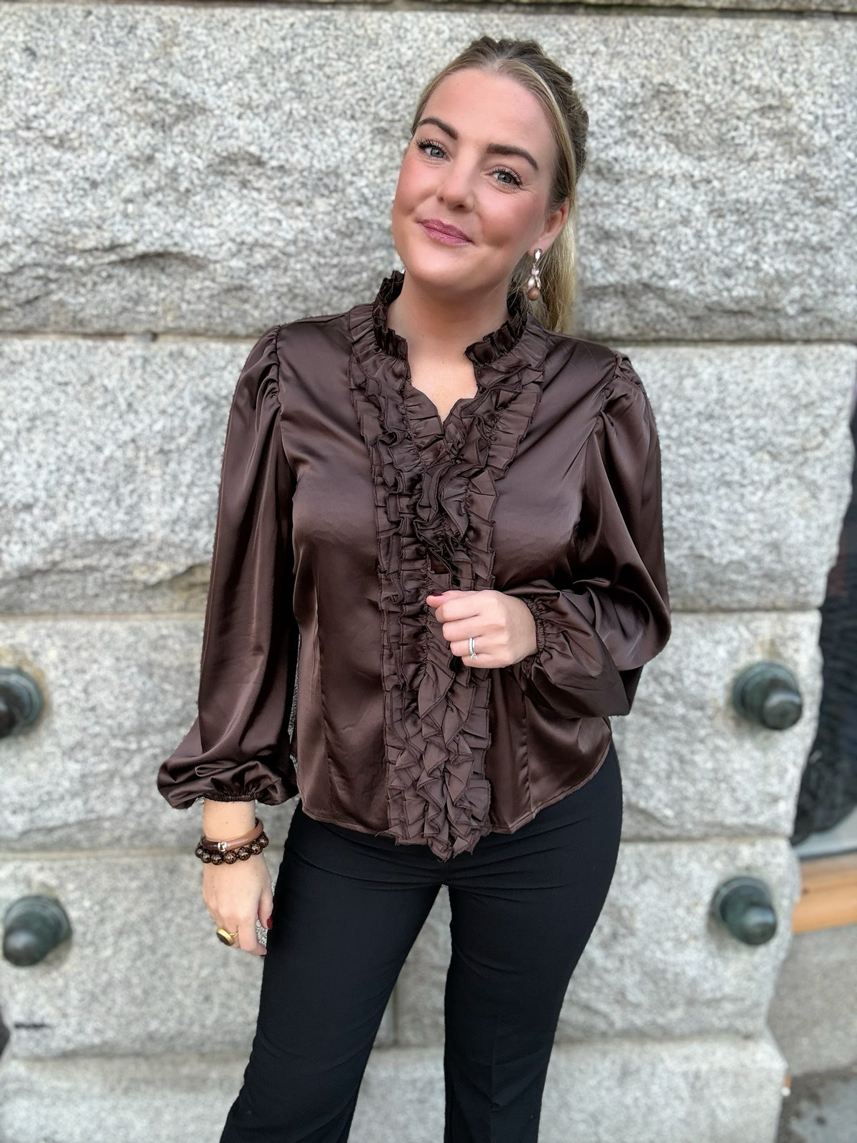 Steff Blouse Dark Brown