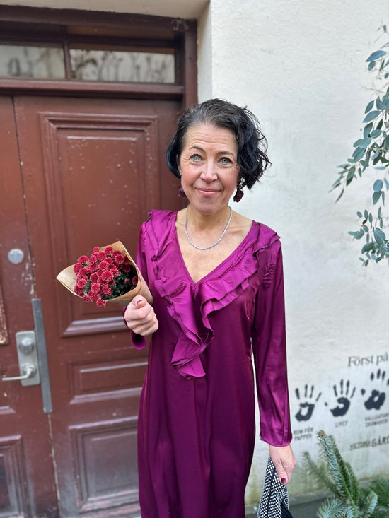 Steff Flounce Dress Rhododendron