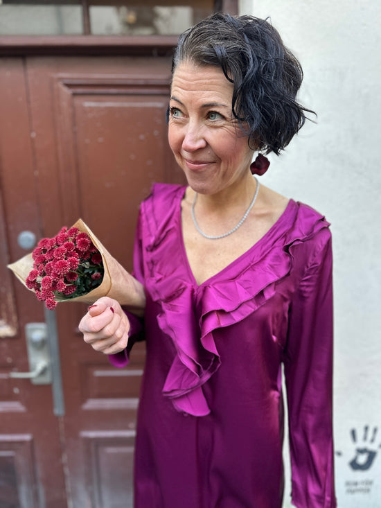 Steff Flounce Dress Rhododendron