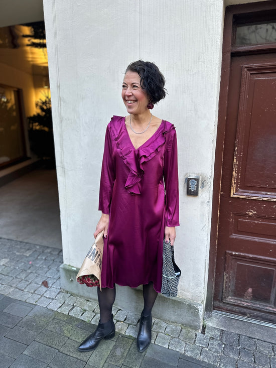 Steff Flounce Dress Rhododendron