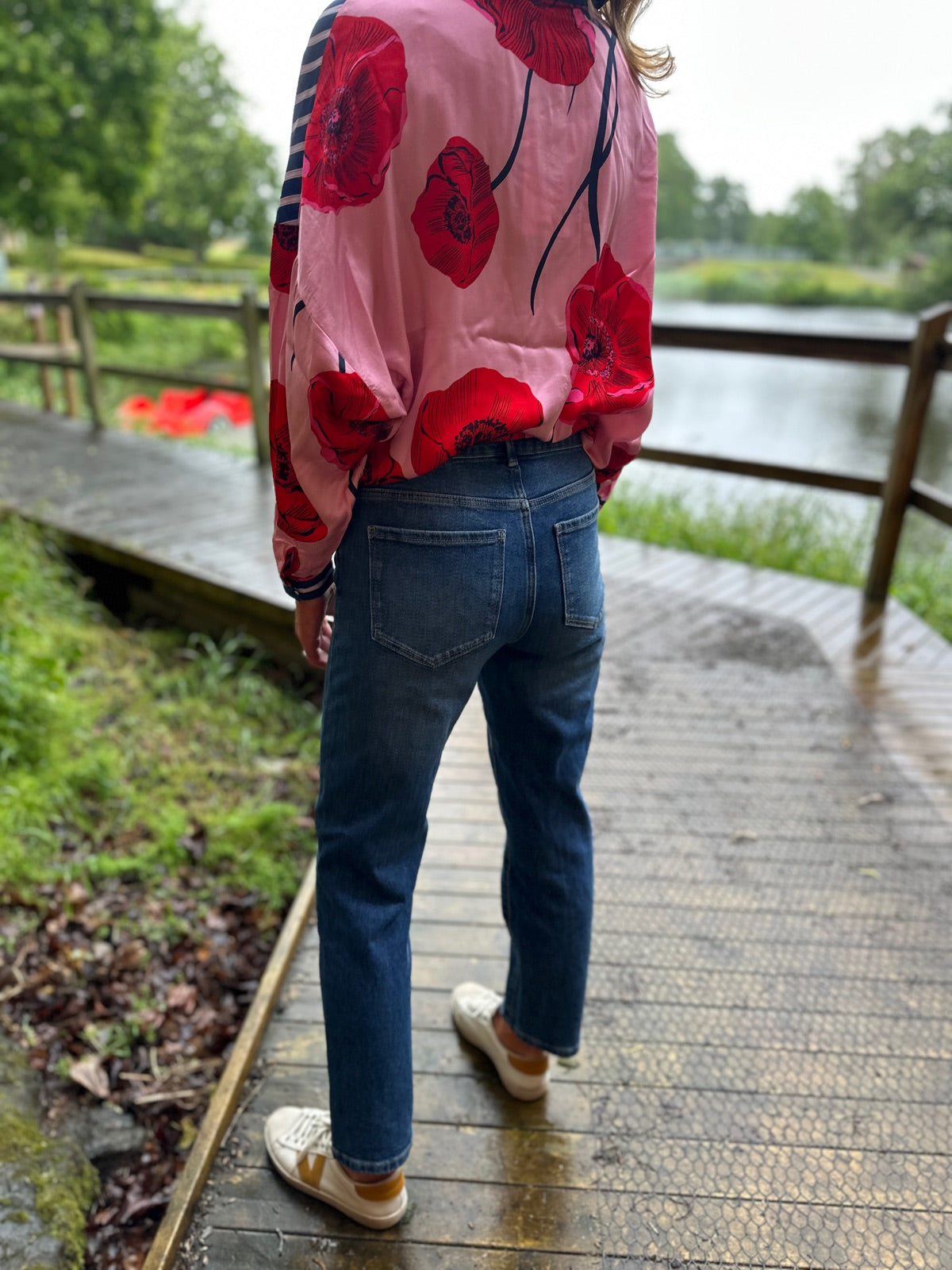 Vialice Straight Jeans Mbd Medium Blue Denim