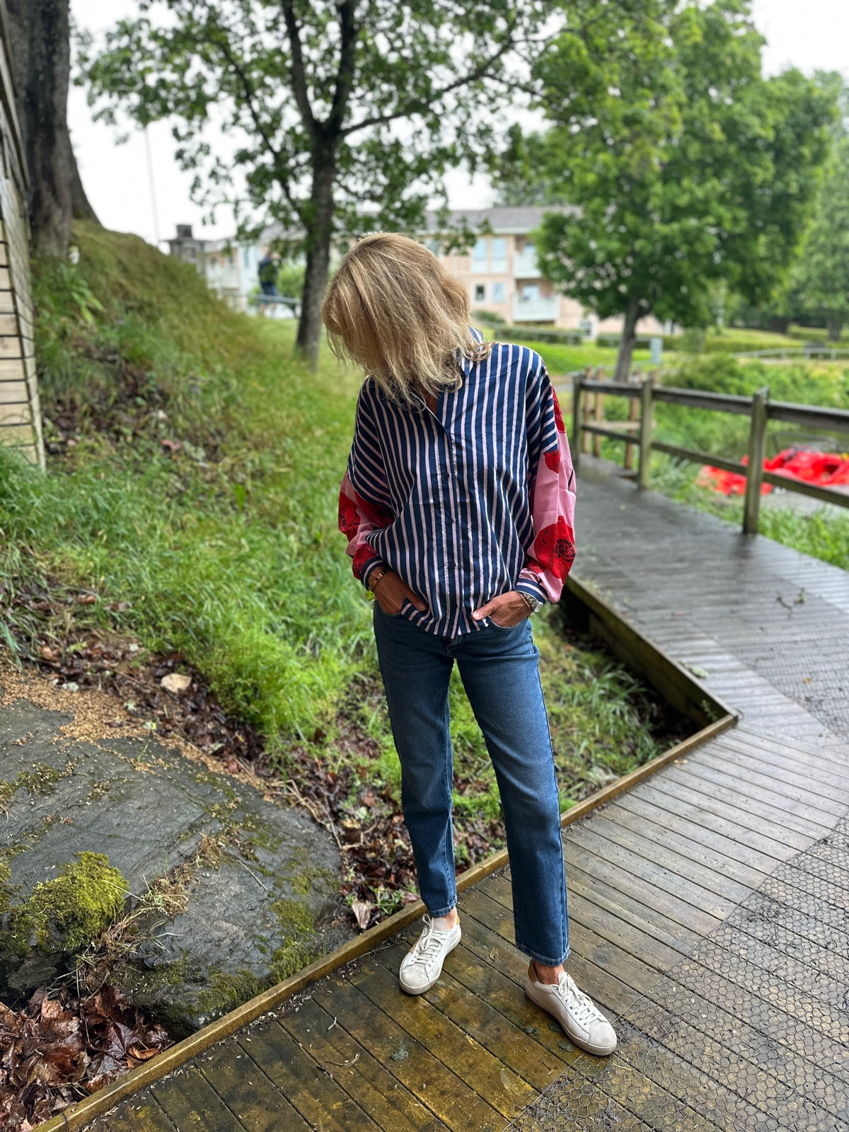 Vialice Straight Jeans Mbd Medium Blue Denim