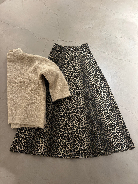 Vichia Leopard Skirt Birch Leopard