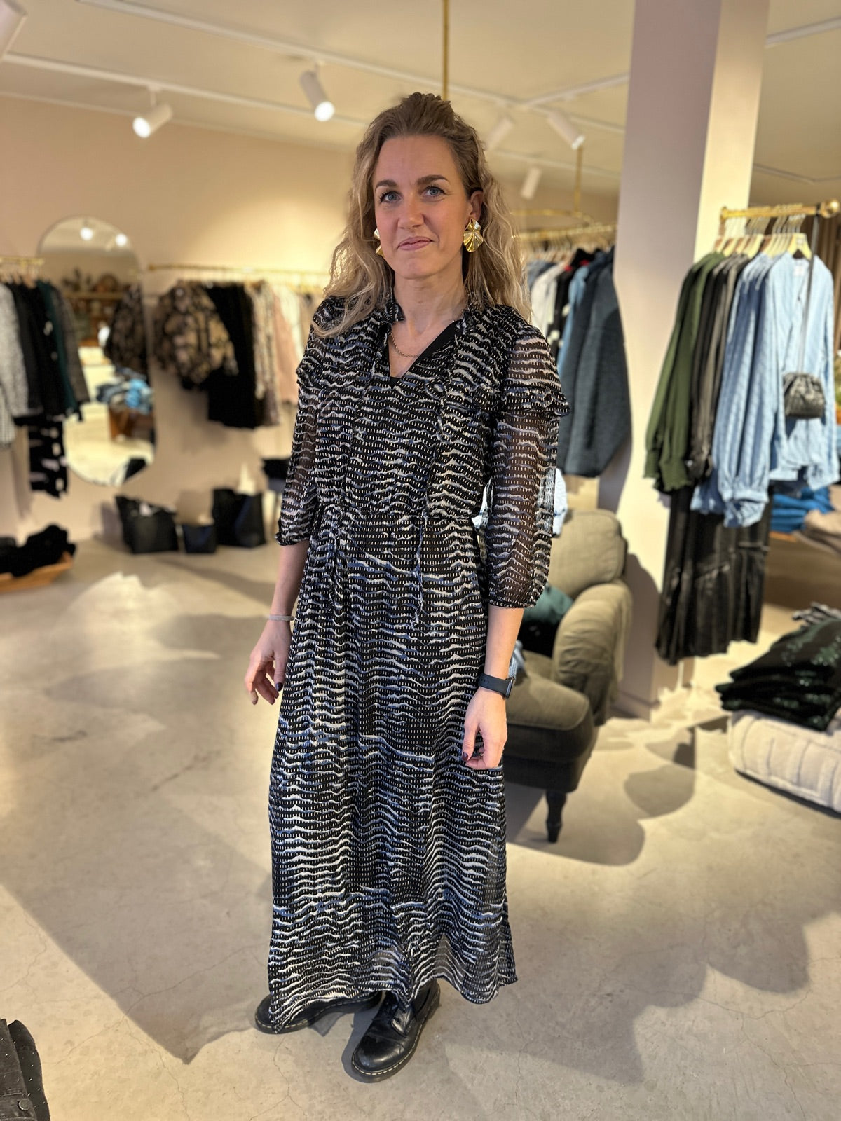 Vidarcy Ida Ankle Dress Bijou Blue Ida