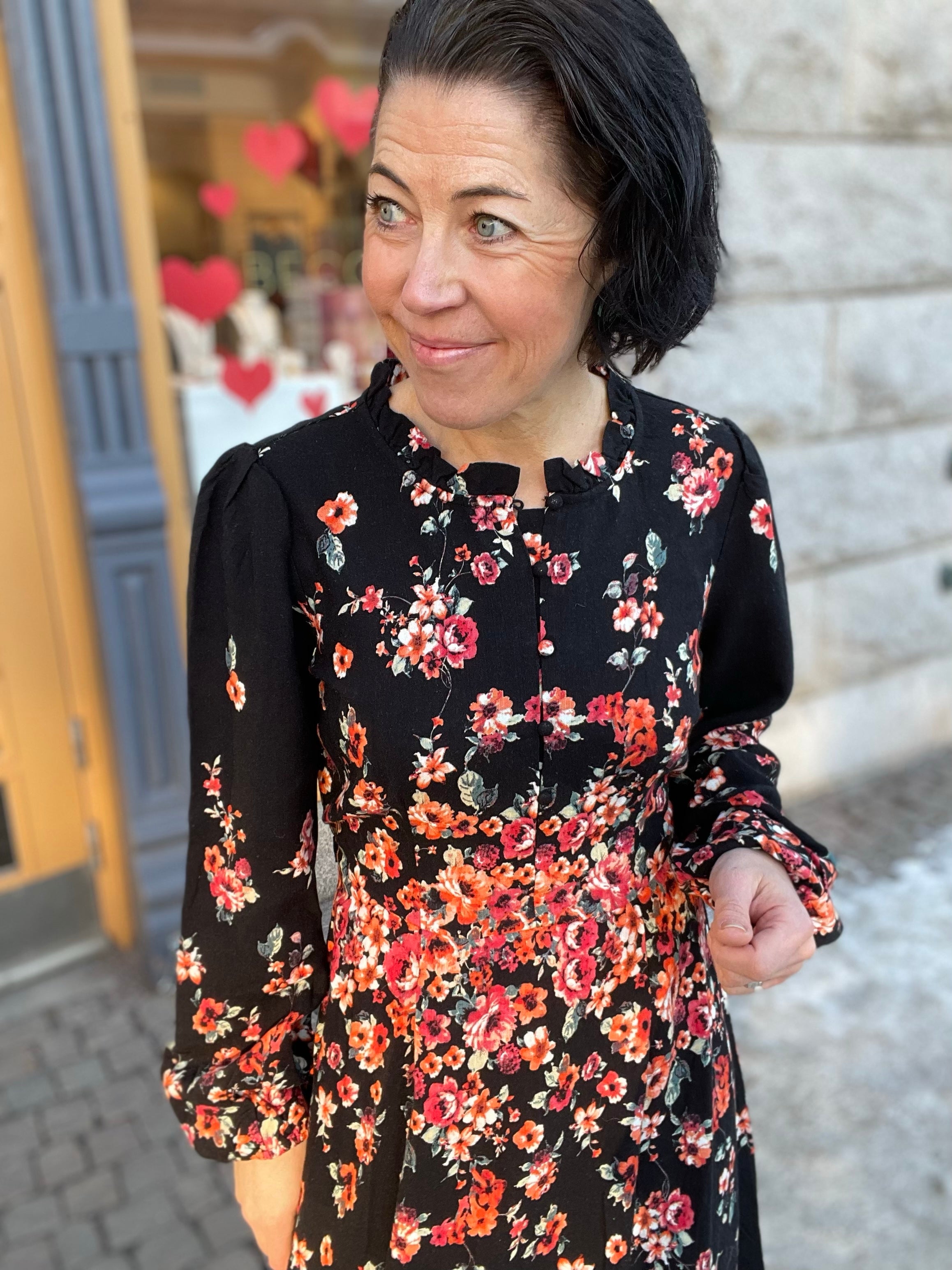 Vielma Bai O Neck Long Sleeve Ankle Dress Black Beauty Bai