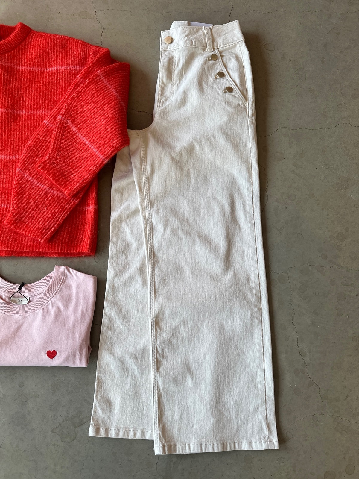 Viemma Hw Wide Button Jeans Ola Birch