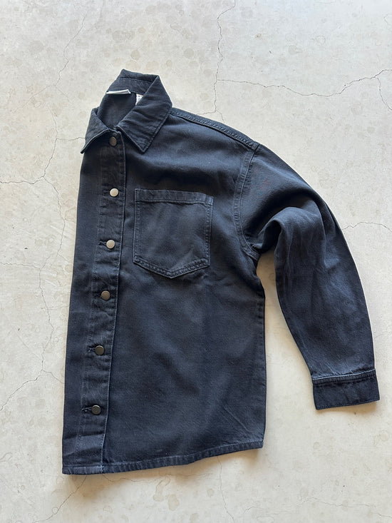 Vikiki Long Sleeve Denim Shirt Blk Black Denim