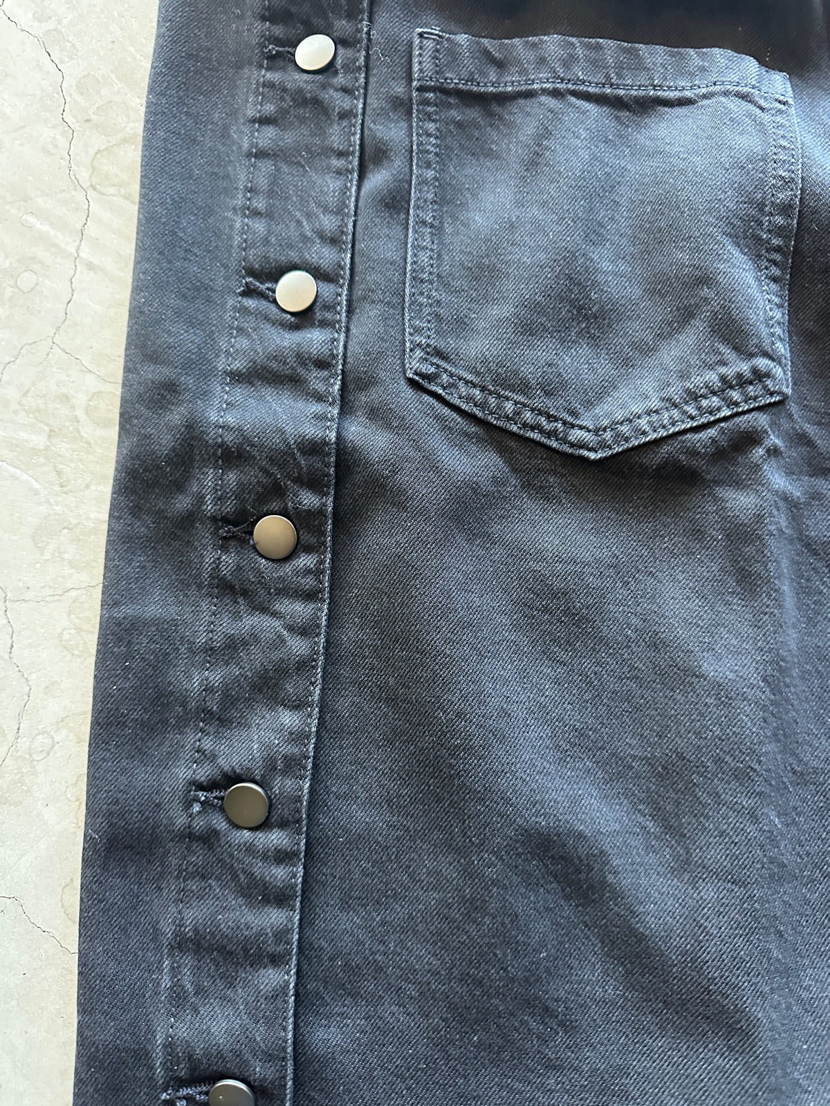 Vikiki Long Sleeve Denim Shirt Blk Black Denim