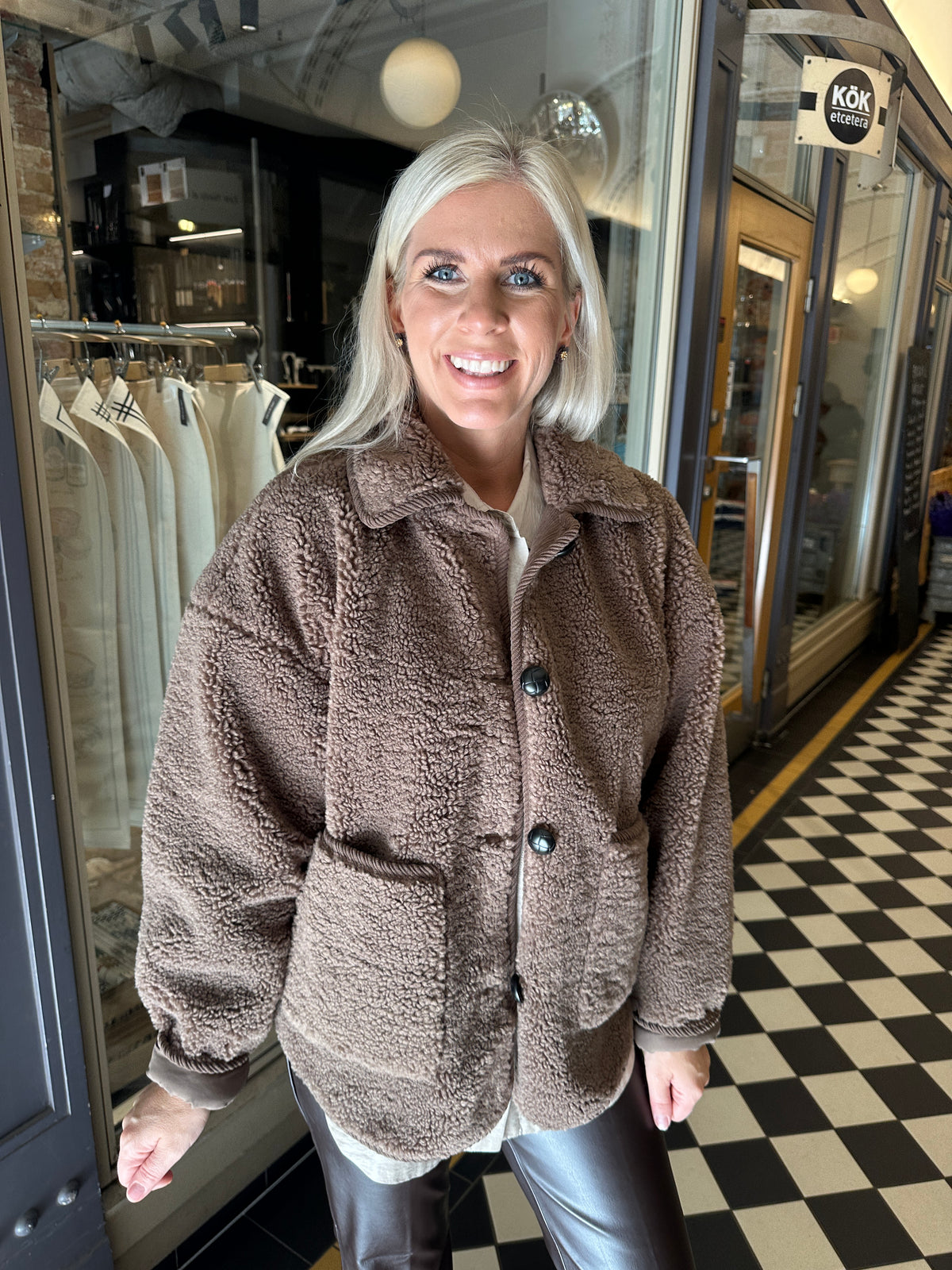 Vimelusa Teddy Jacket Fossil