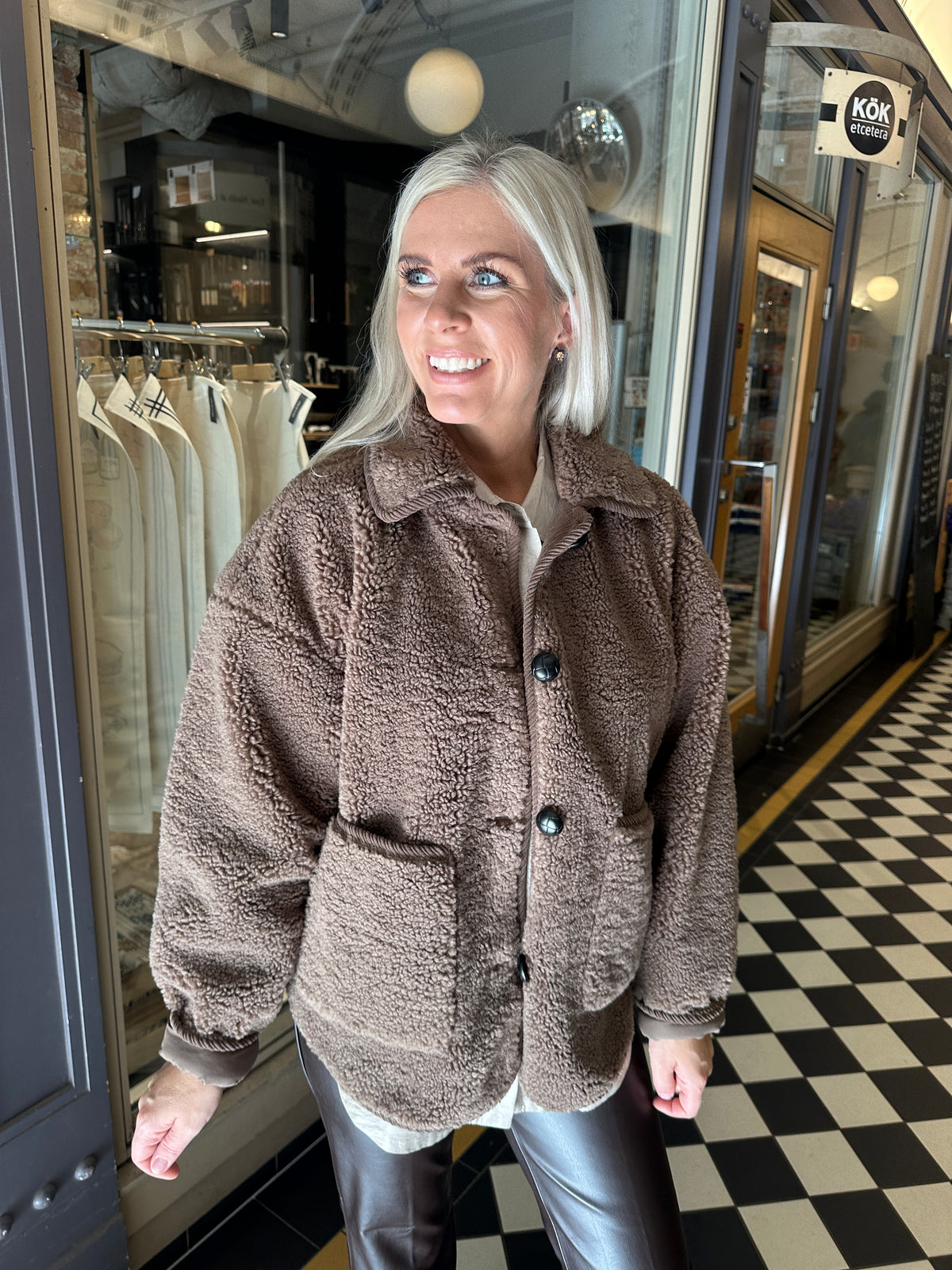Vimelusa Teddy Jacket Fossil