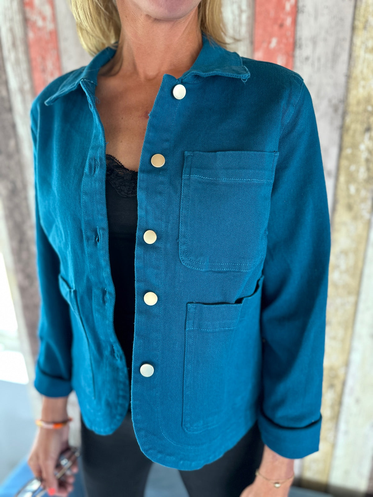 Vipinna Long Sleeve Denim Jacket Moroccan Blue
