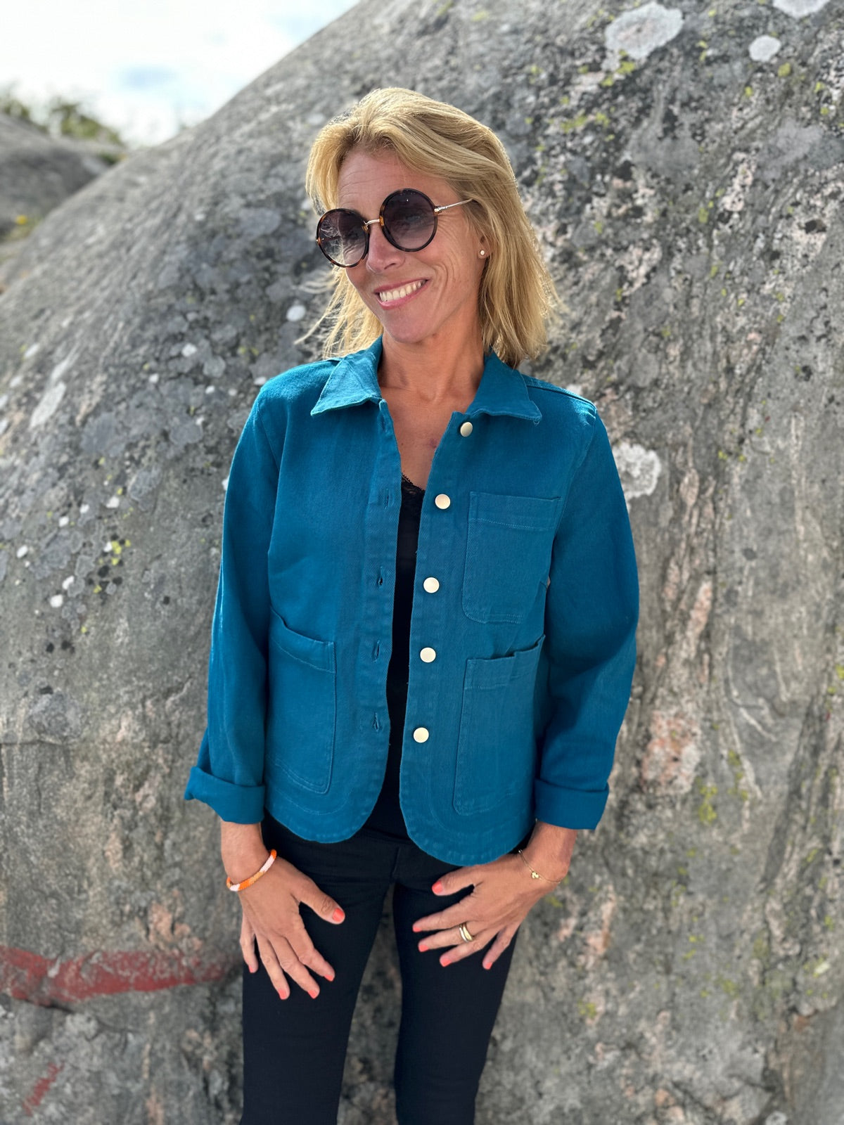 Vipinna Long Sleeve Denim Jacket Moroccan Blue