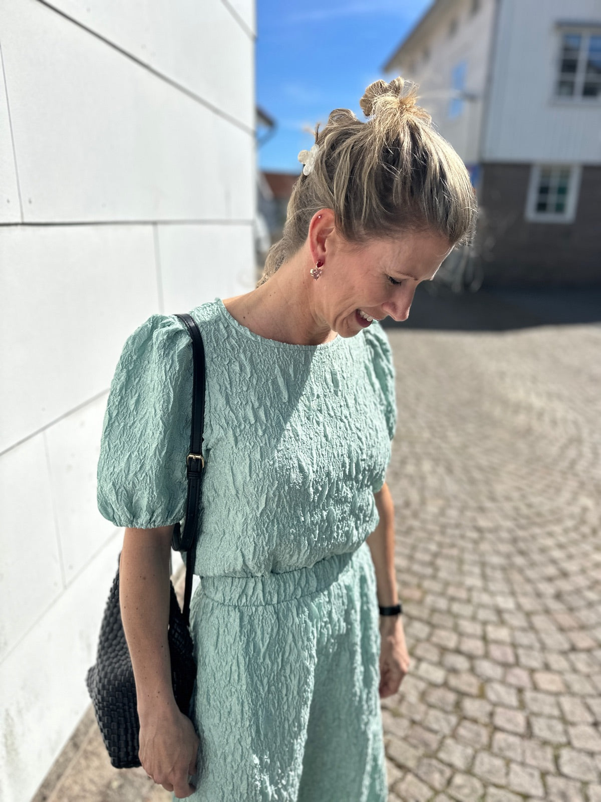 Visophia Hw Volume Midi Skirt Silt Green