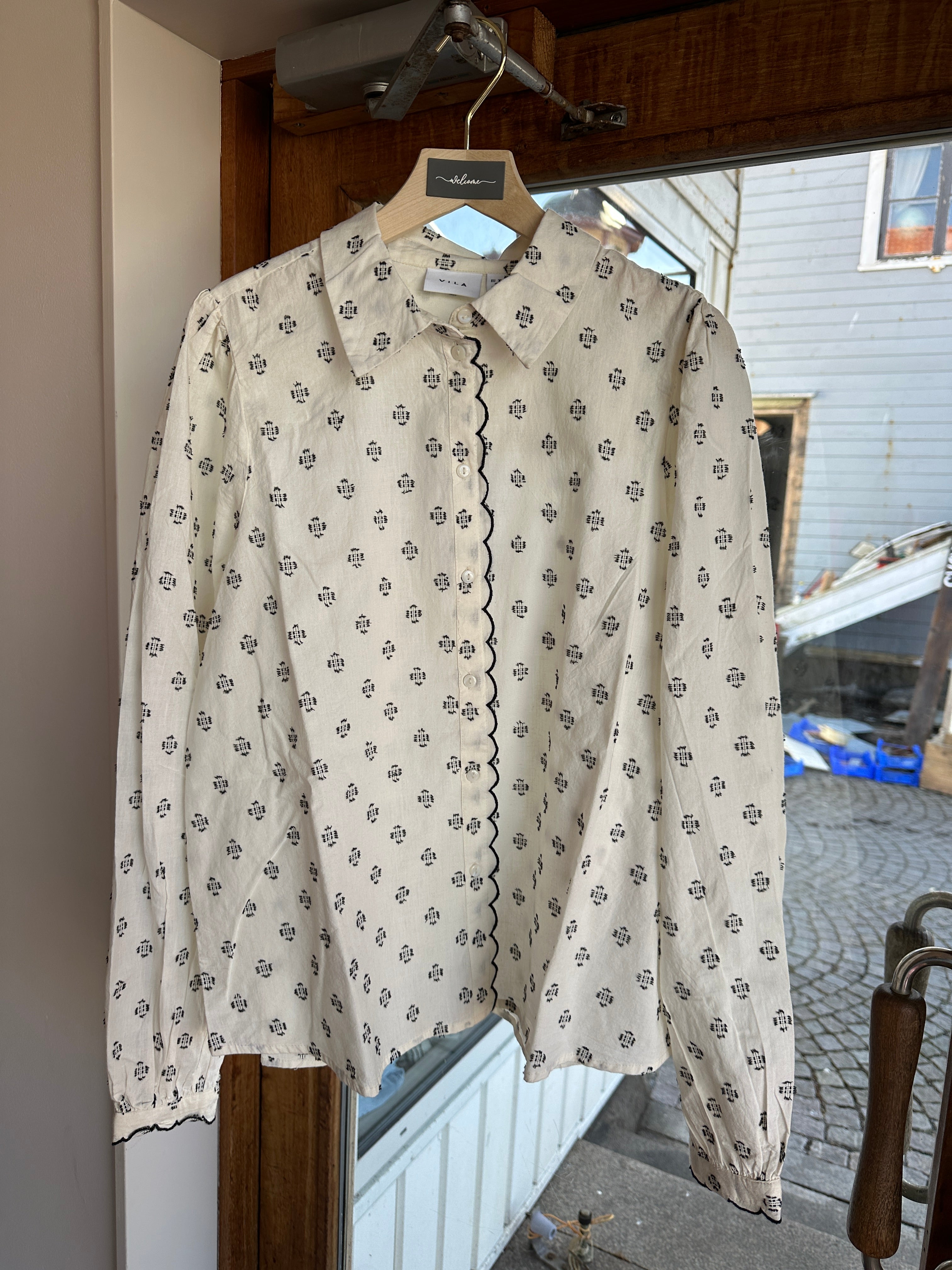 Visteffie Long Sleeve Shirt Birch Black Beauty