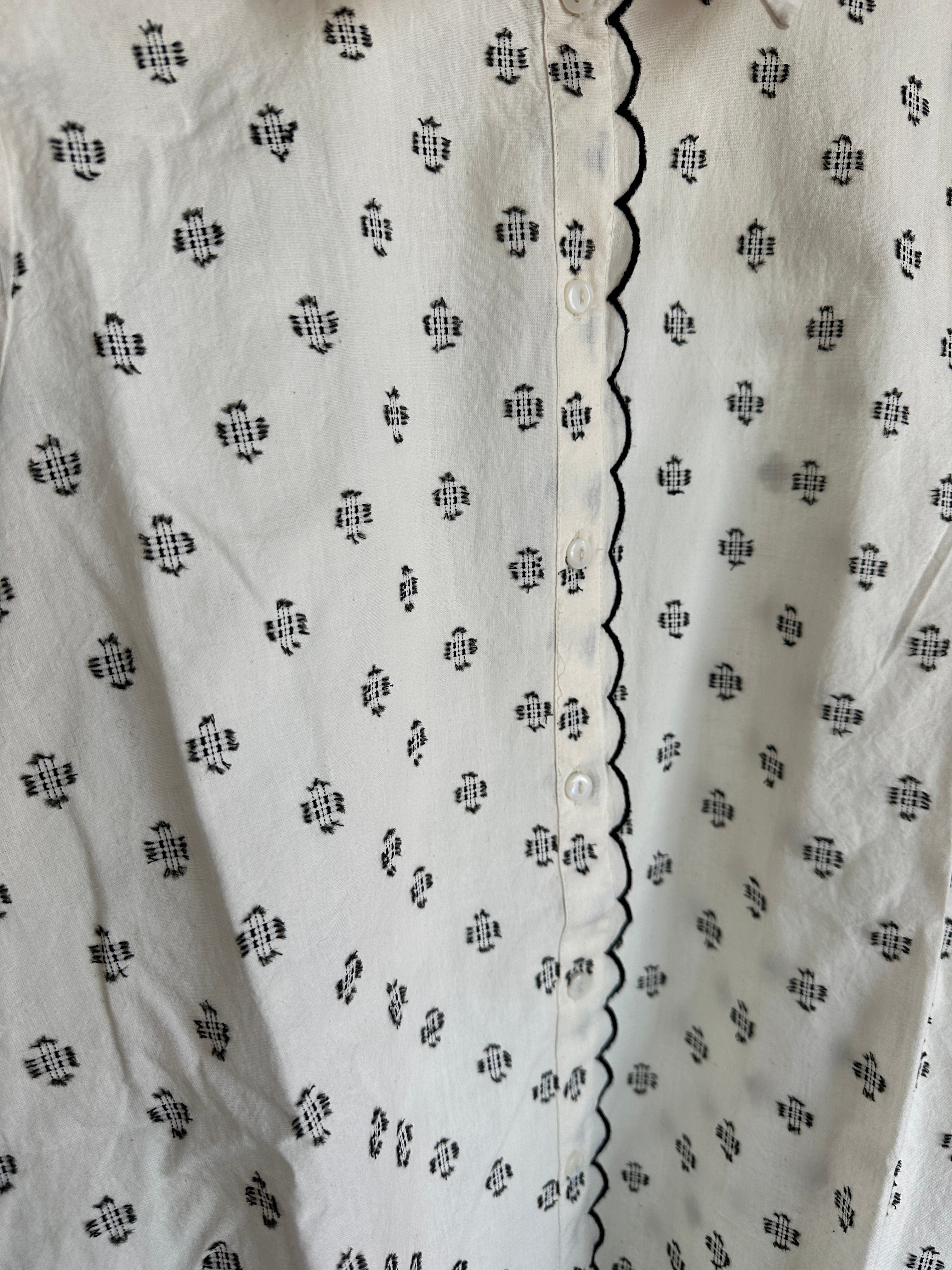 Visteffie Long Sleeve Shirt Birch Black Beauty