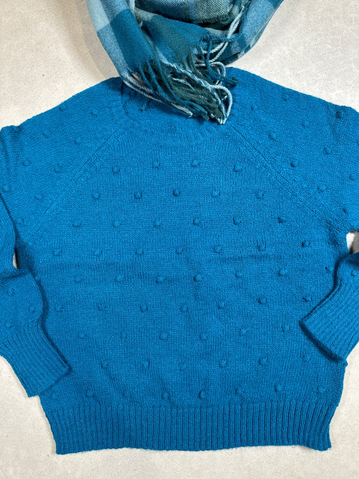 Vituli Long Sleeve O Neck Knit Top Moroccan Blue