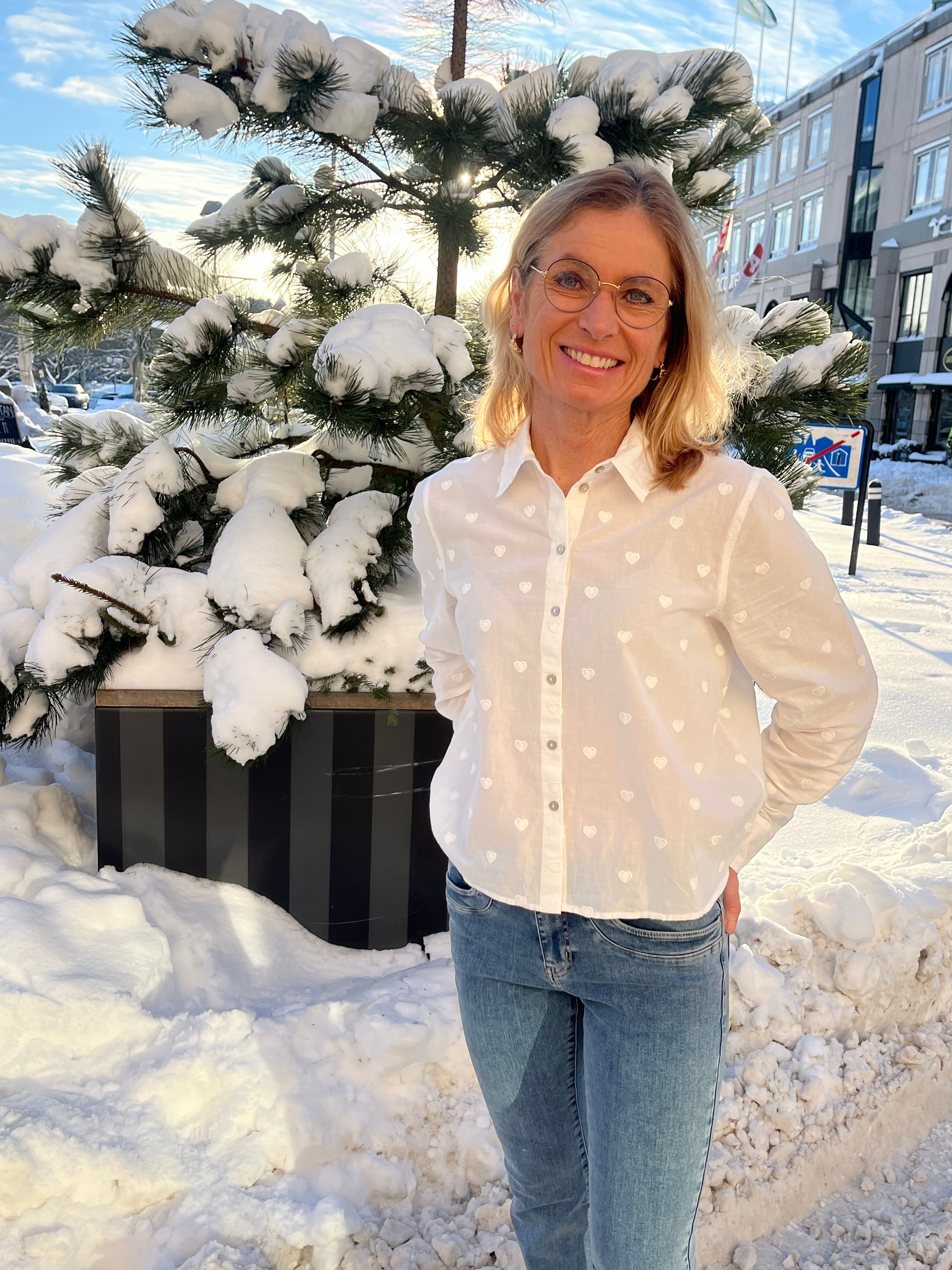 Vivalenta Long Sleeve Heart Shirt Snow White