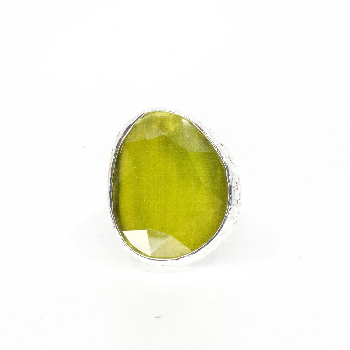 Omikron Big Ring Silver Dkgreen
