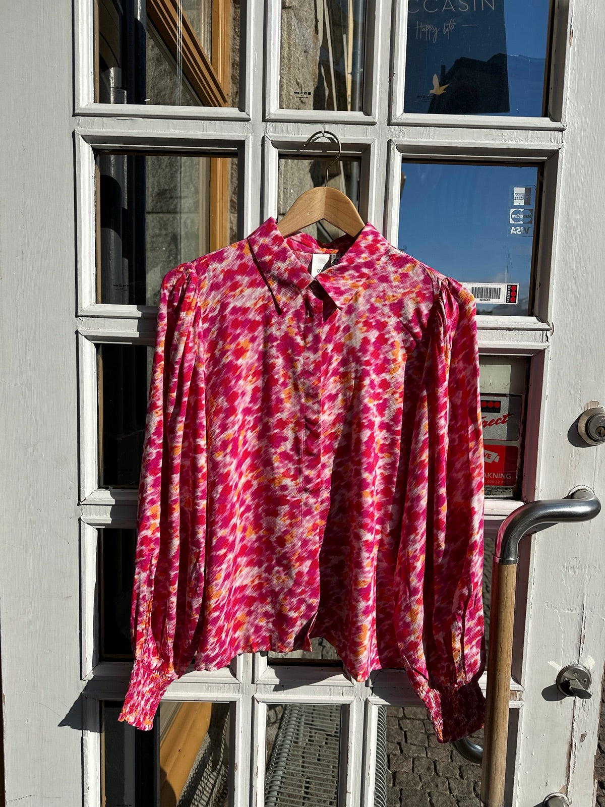 Yasalira Long Sleeve Shirt Raspberry Sorbet Fuzzy Flower