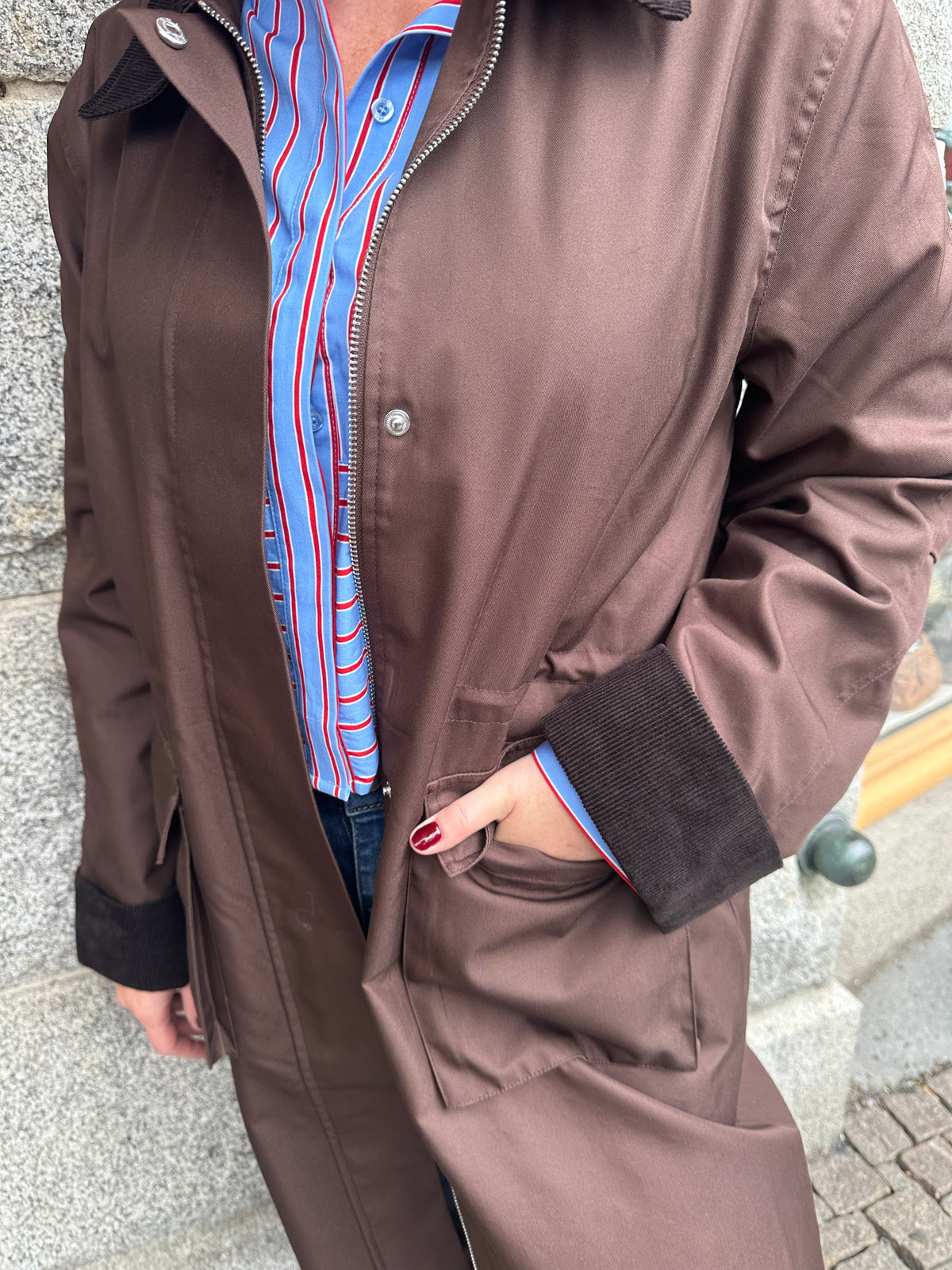 Yasanca Long Sleeve Parka Coat Coffee Bean