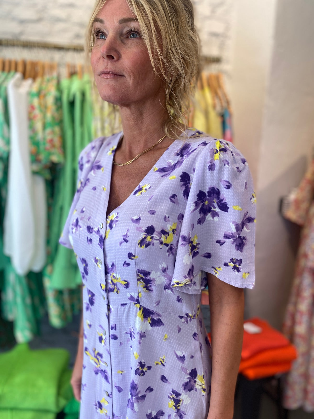 Yasfenny Shirt Dress Pastel Lilac Fenny Print