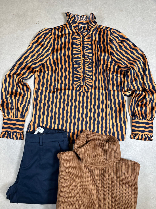 Yashalasa Long Sleeve Shirt Peacoat Halasa Aop
