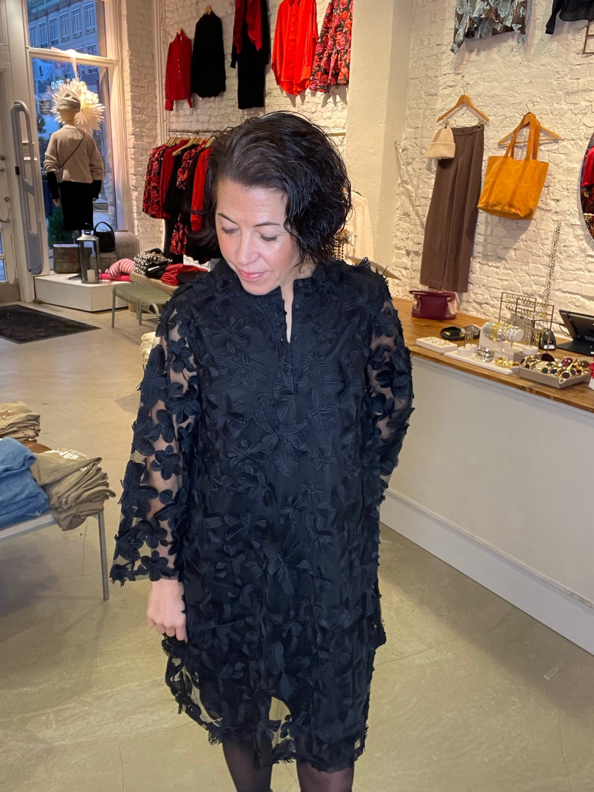 Yaskarly Short Dress Black