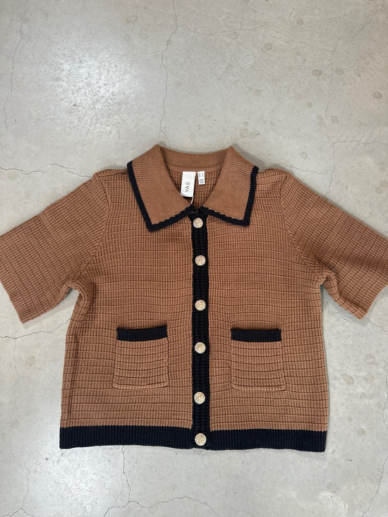 Yaskloma Short Sleeve Knit Cardigan Malt Ball