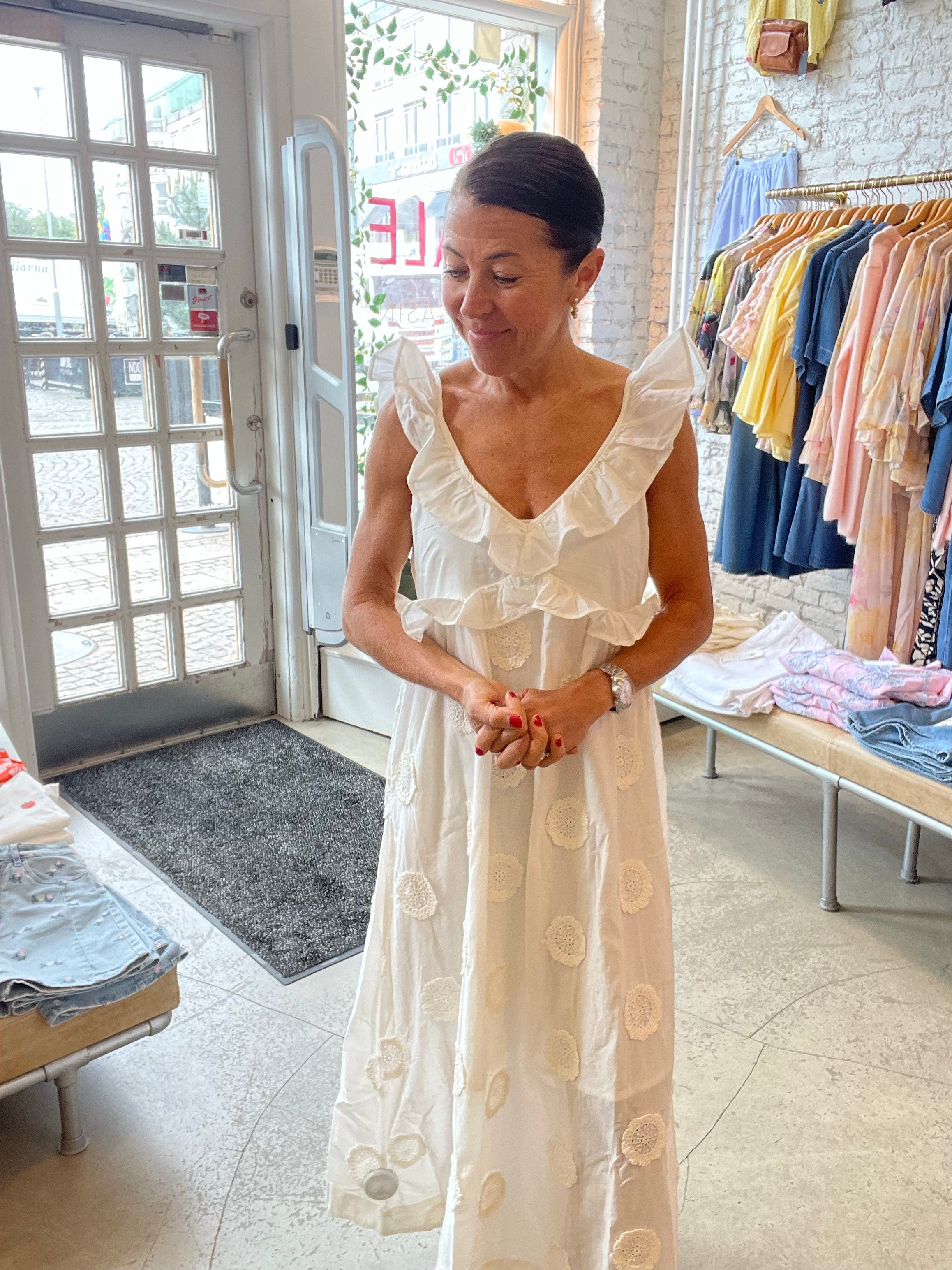 Yasnama Sl Long Dress Star White