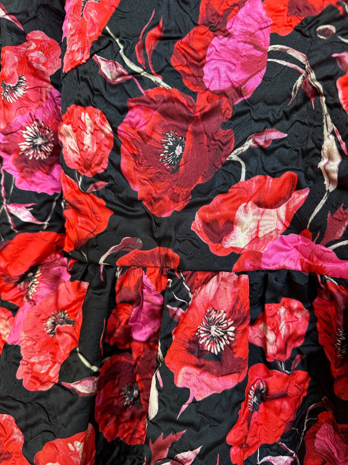 Yaspoppina Long Sleeve Top Show Black Poppina Aop