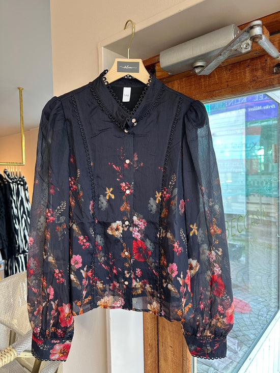 Yasromantica Long Sleeve Shirt Show Black Romantica Aop