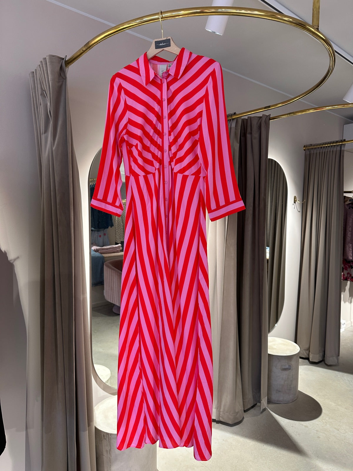 Yassavanna Long Shirt Dress Cyclamen Bittersweet