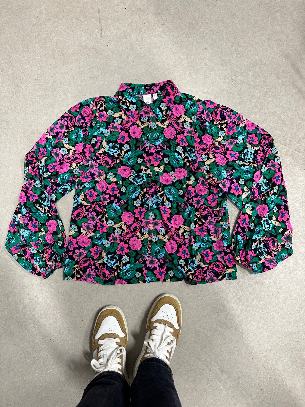 Yassimuna Long Sleeve Shirt Black Alira Print