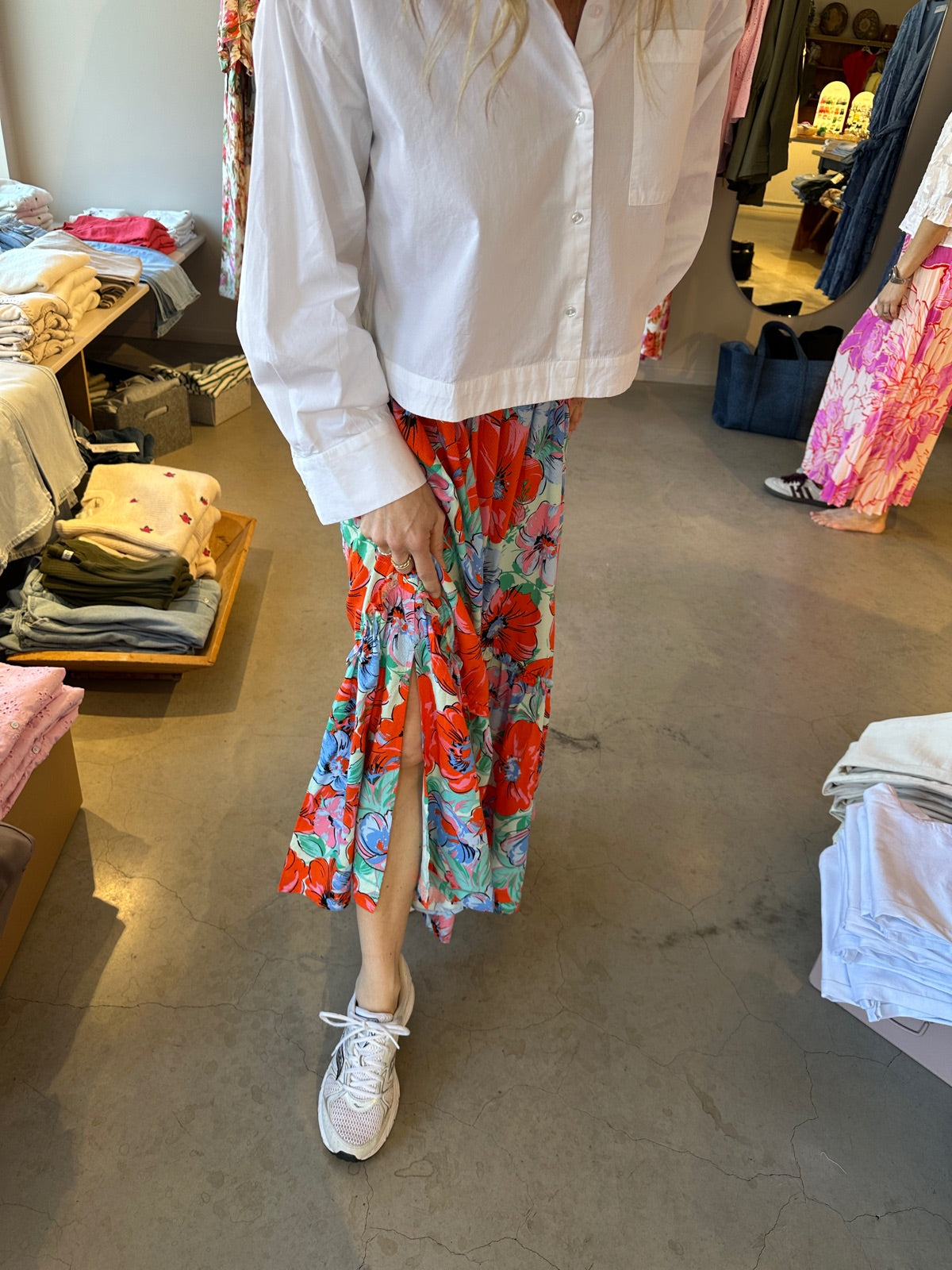 Yassirima Hw Ankle Skirt S Show Cherry Tomato Sirima Aop