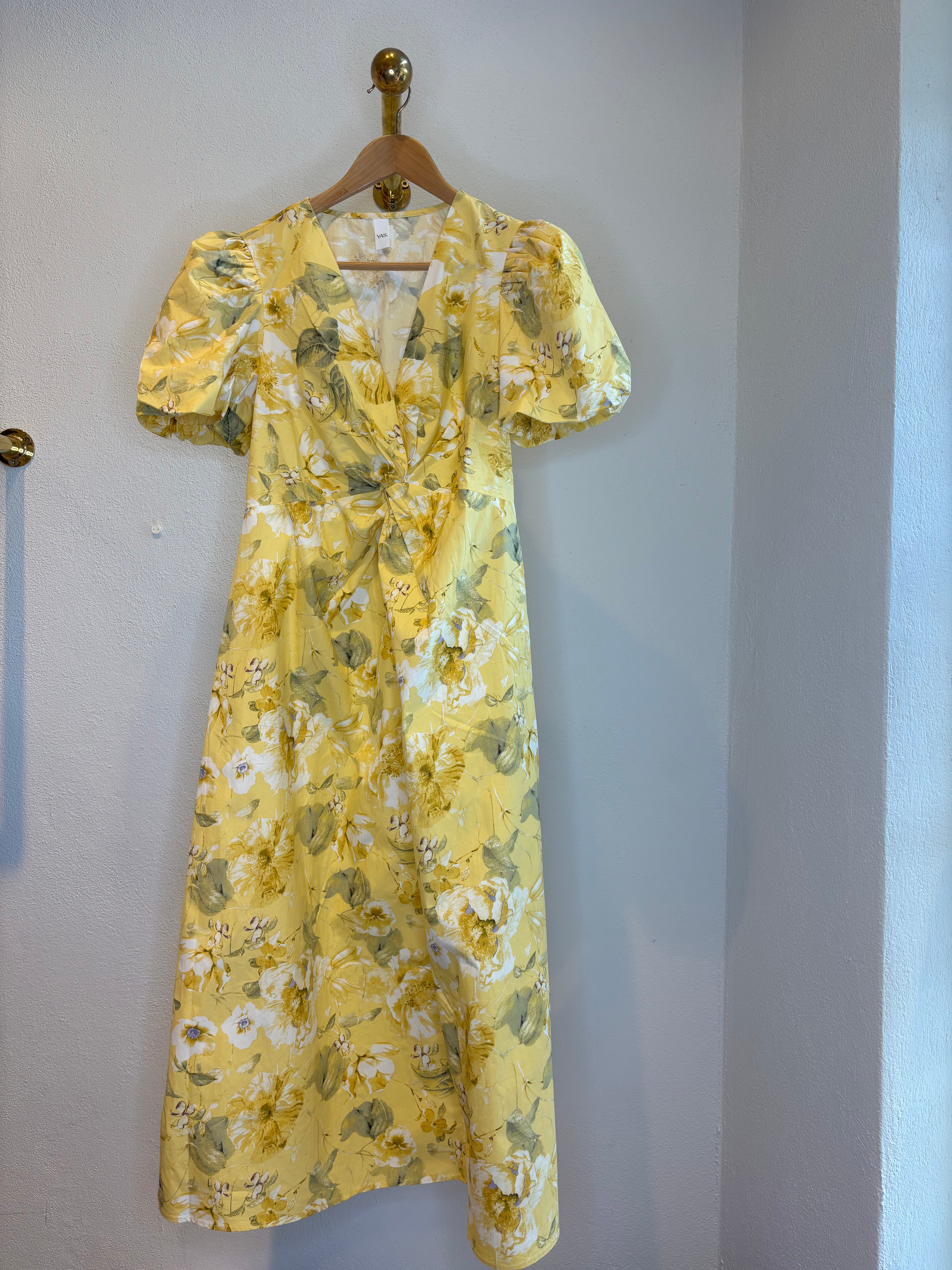 Yasstray Midi Dress Lemon Print