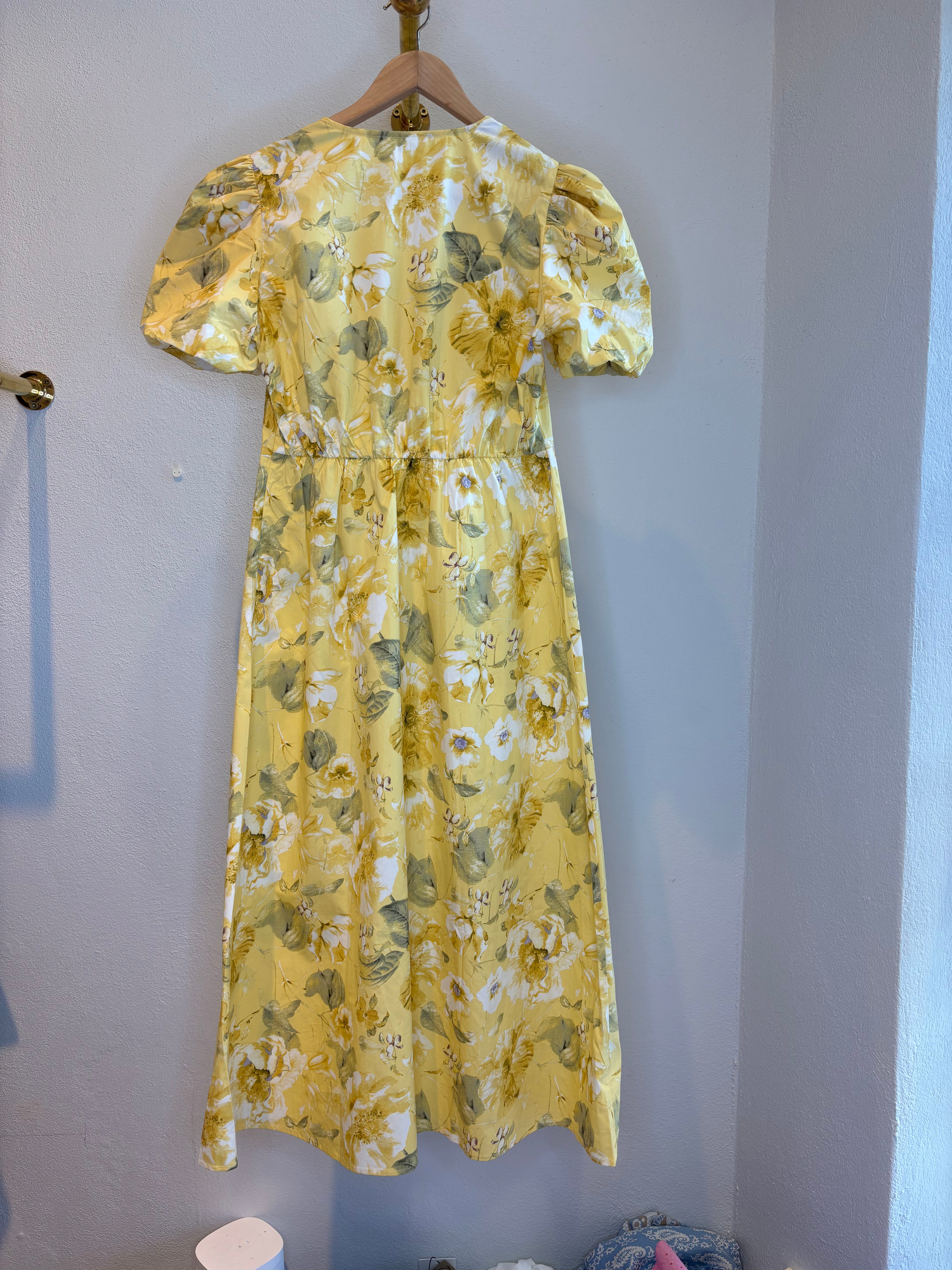 Yasstray Midi Dress Lemon Print