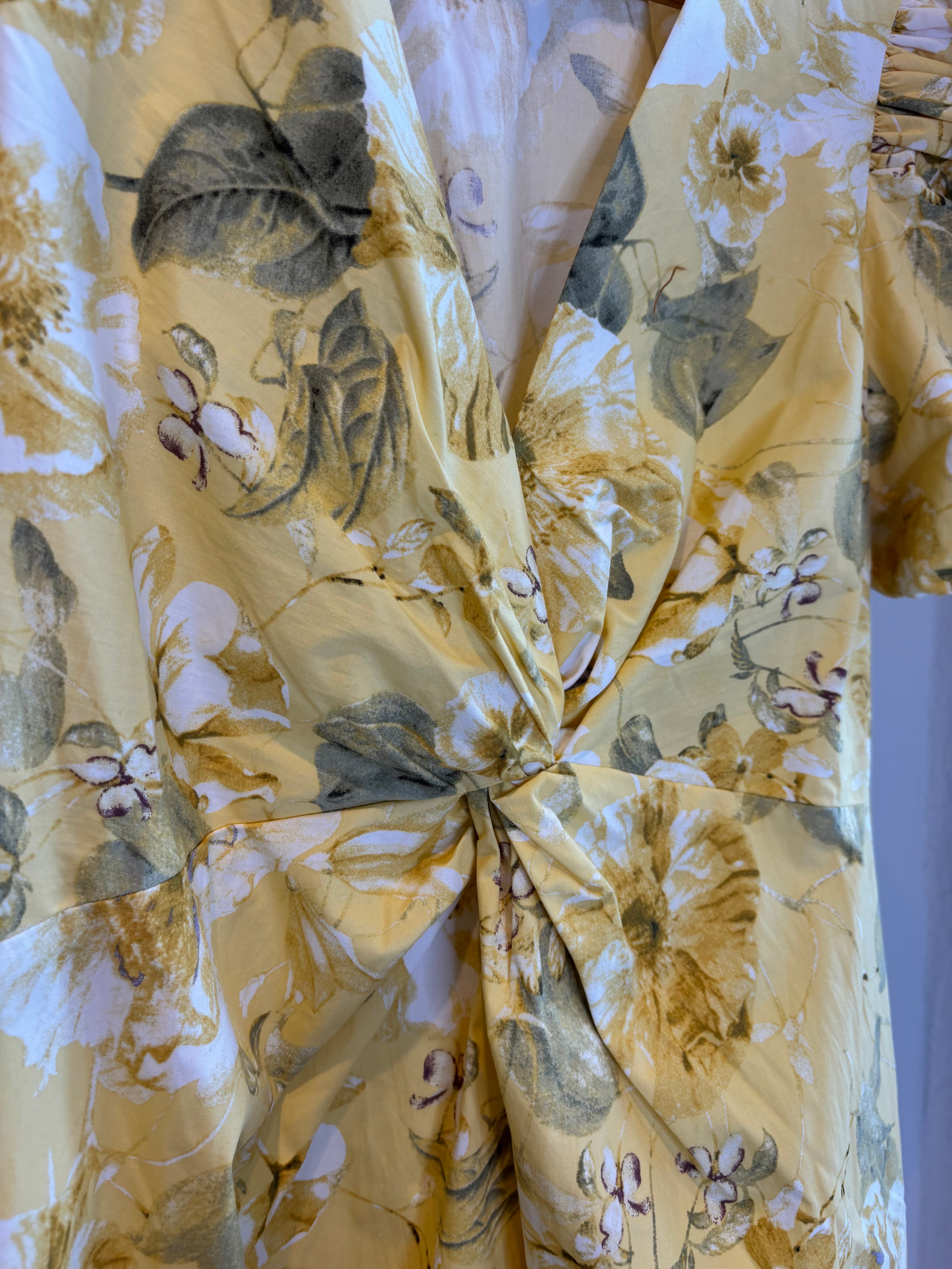 Yasstray Midi Dress Lemon Print