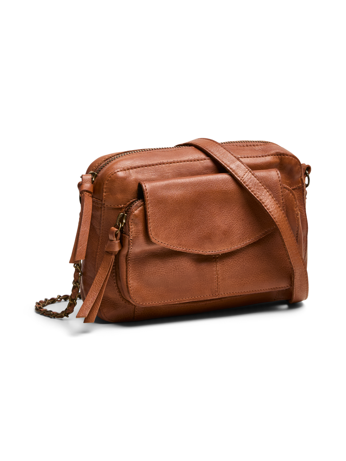 Pcnaina Leather Cross Body Root Beer