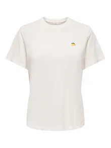 Jdypisa Short Sleeve Print Top Cloud Dancer Lemon