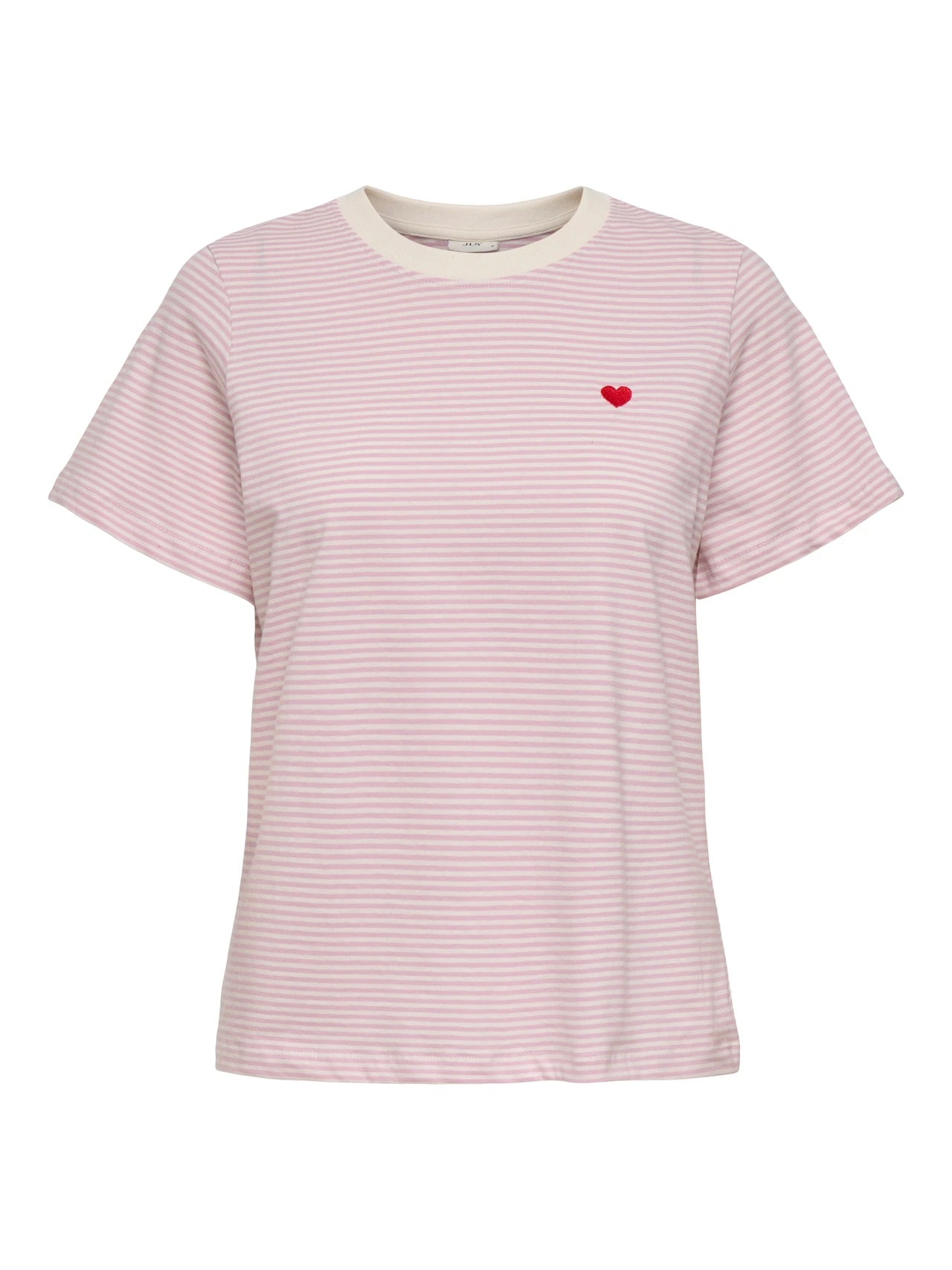 Jdypisa Short Sleeve Print Top Cloud Dancer Fragrant Lilac Yd Stripes And Bs Heart