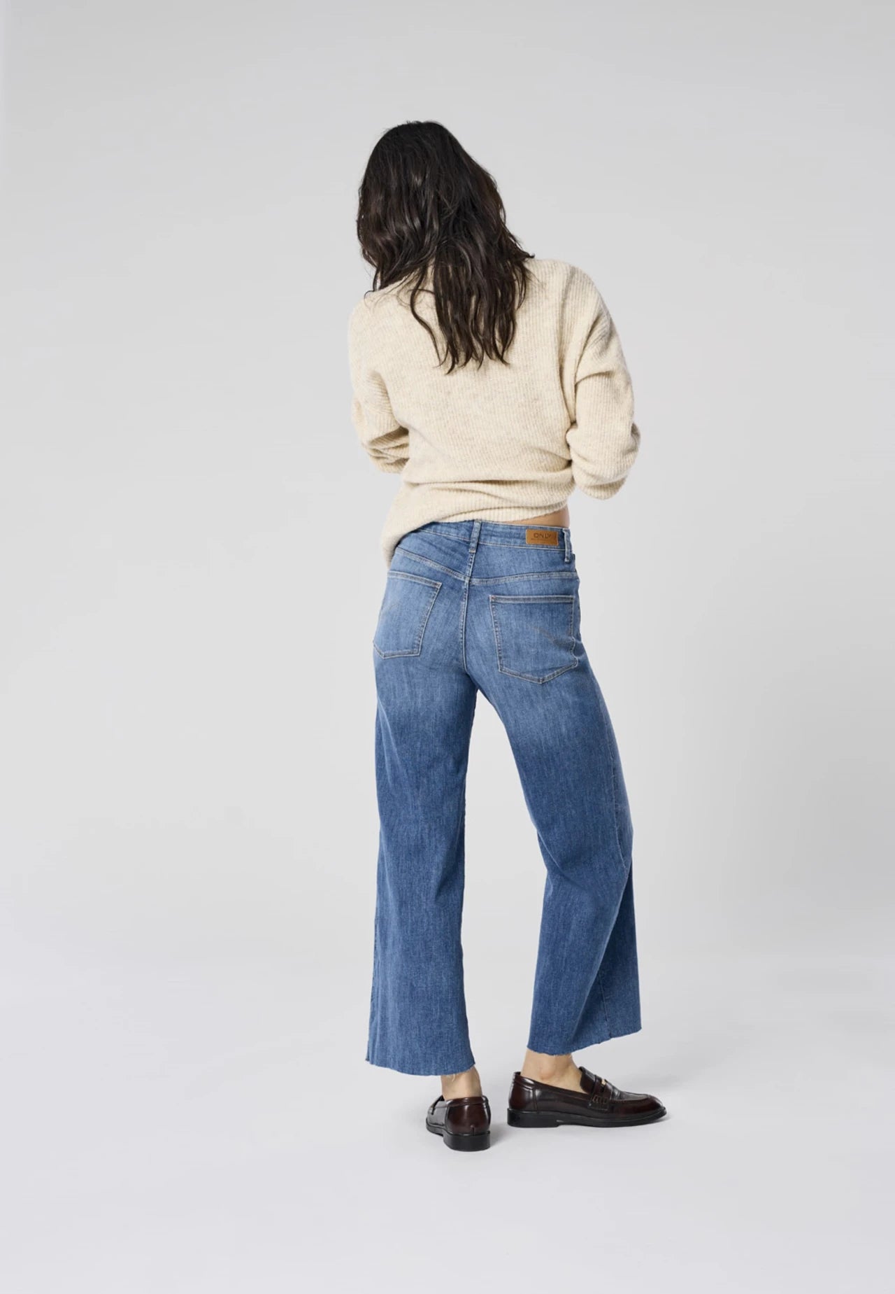 Onlann Madison Hw Crop Wd Medium Blue Denim