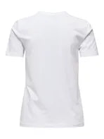 Onlketty Life Short Sleeve O Neck Top Bright White True Blue Flowers