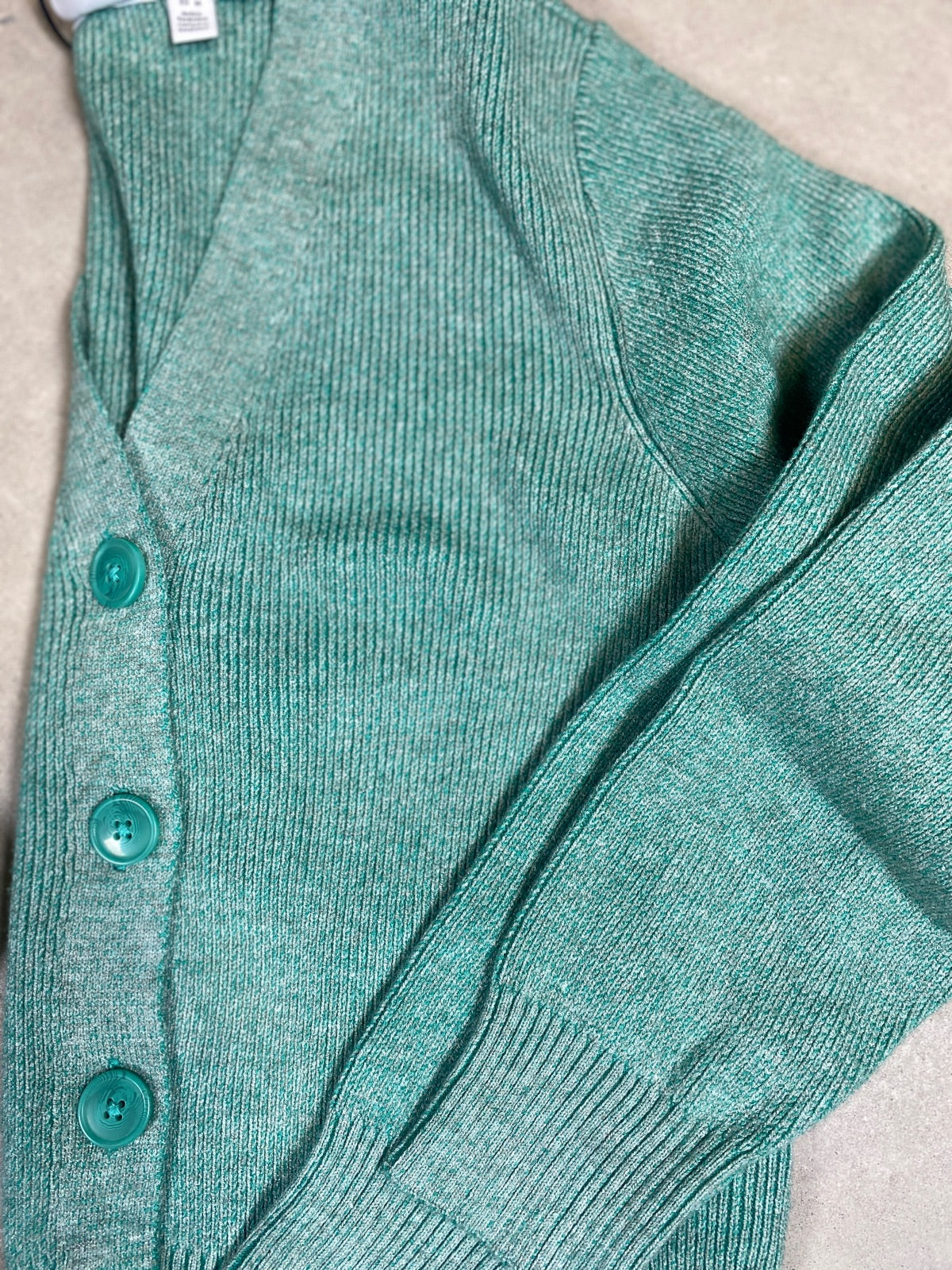 Viril Multi Short Long Sleeve Knit Cardigan Green Milieu W Alhambra