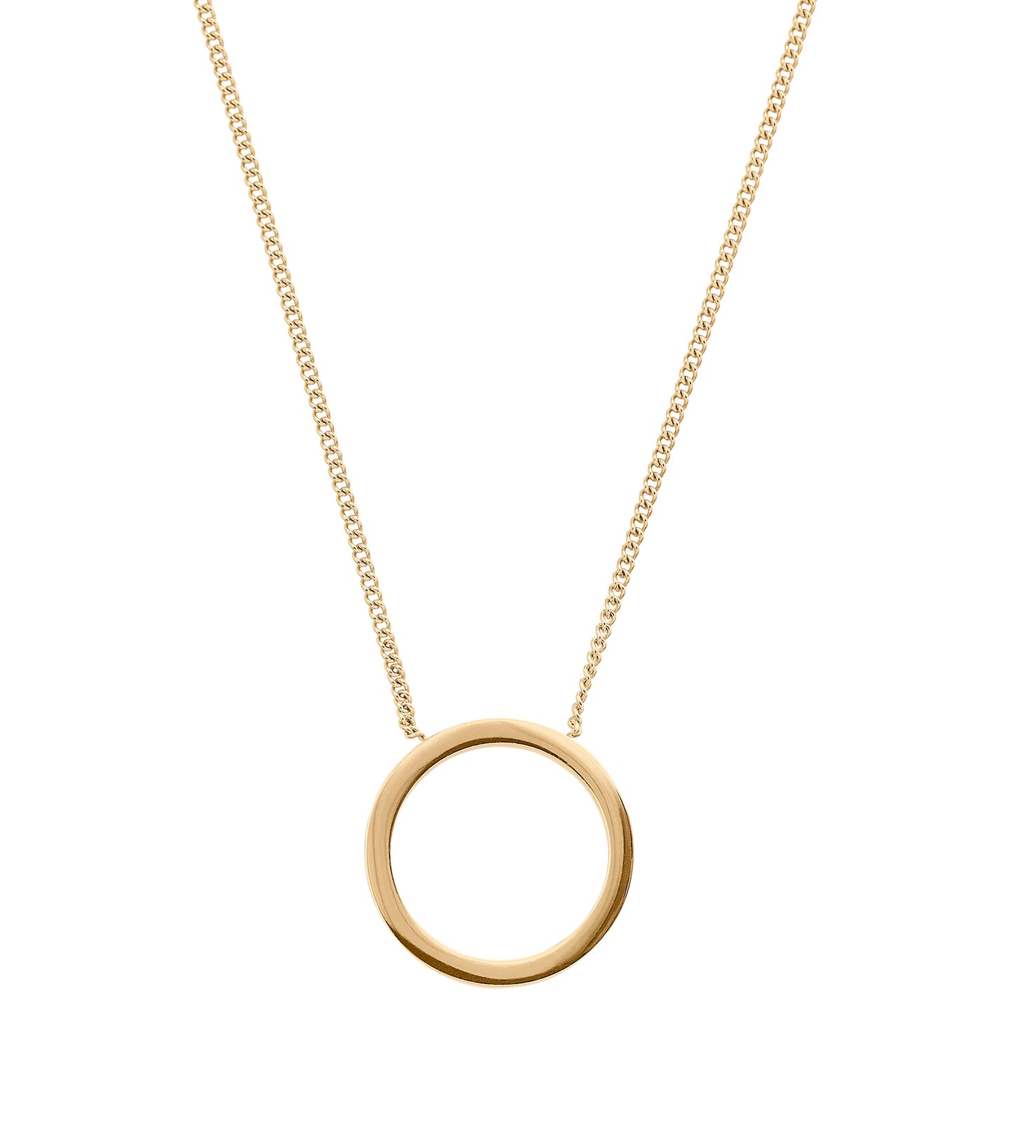 Circle Necklace Small Gold