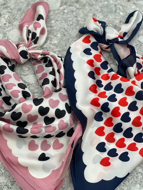 Heart Scarf Red