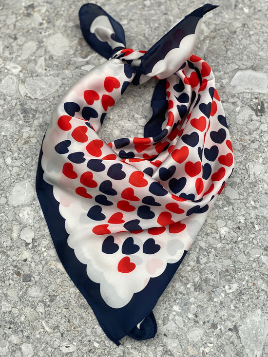 Heart Scarf Red